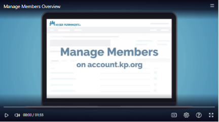 Manage Members on account.kp.org