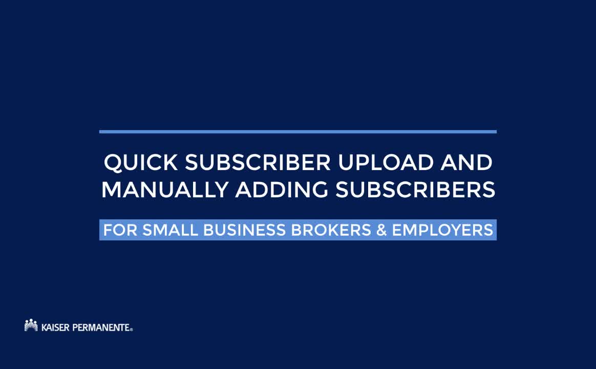 Quick subscriber/census upload and manually adding subscribers