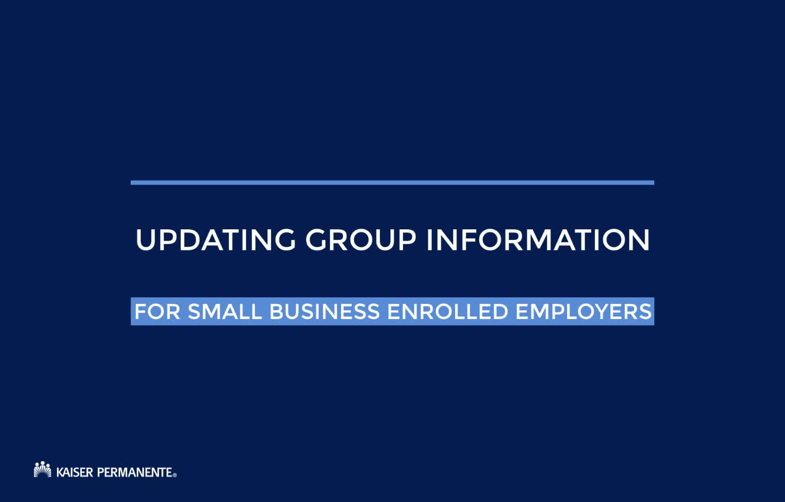 Updating group information for enrolled employees